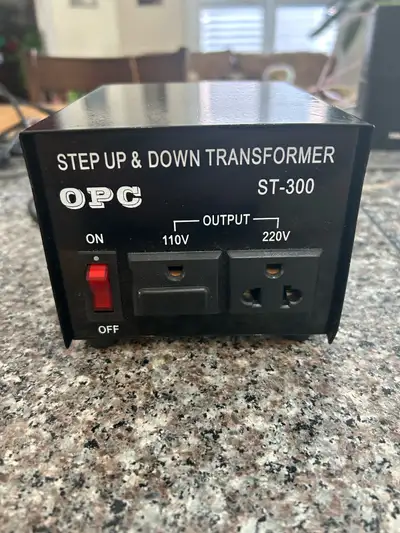 Step up transformer 110V to 220V, 300 watts max, View more