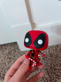 Marvel Funko pop deadpool with candy canes