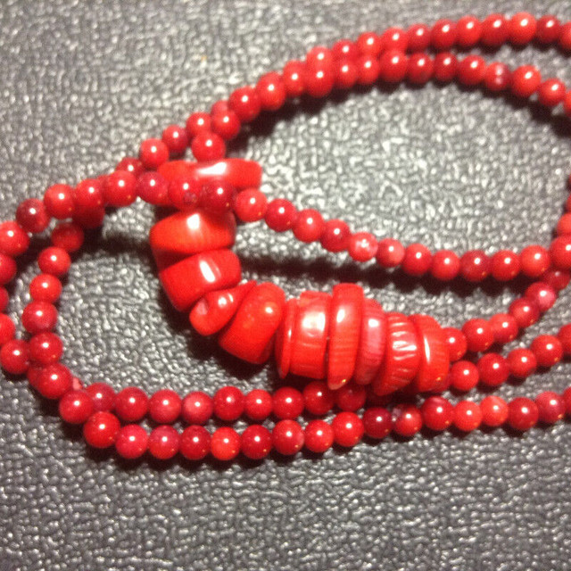 GENUINE CORAL 18" NECKLACE STRAND Beautiful Round 3-4mm Natural in Jewellery & Watches in Vancouver - Image 4