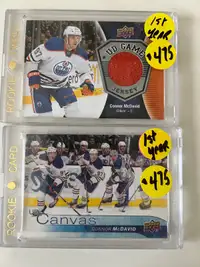 2 x Connor 1st year Cards, Only $475 each.