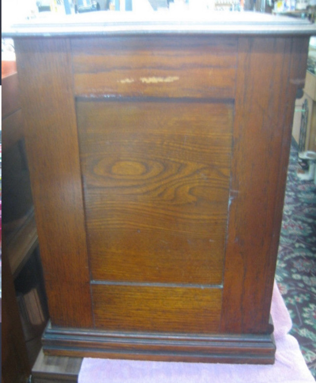 Beautiful Oak Spool Cabinet in Arts & Collectibles in Fredericton - Image 4