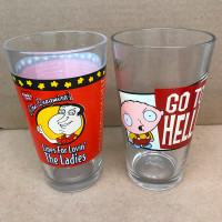 Family Guy Glasses - set of 2