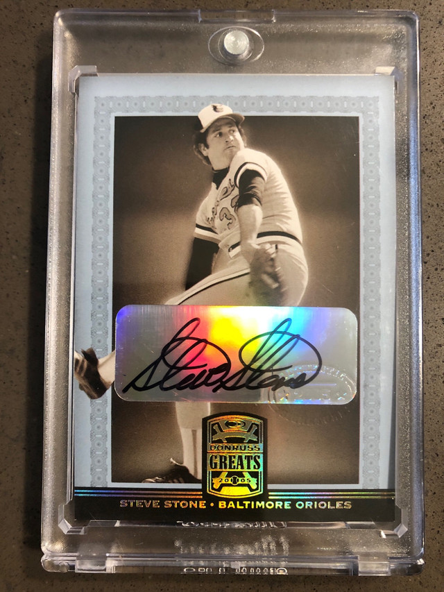 Steve Stone Greats Signature Gold Holofoil Card in Arts & Collectibles in Markham / York Region