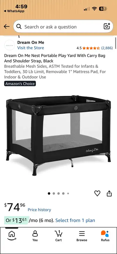 Dream On Me Nest Portable Play Yard, View more