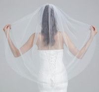 Wedding Bridal Veil with comb ivory 39"