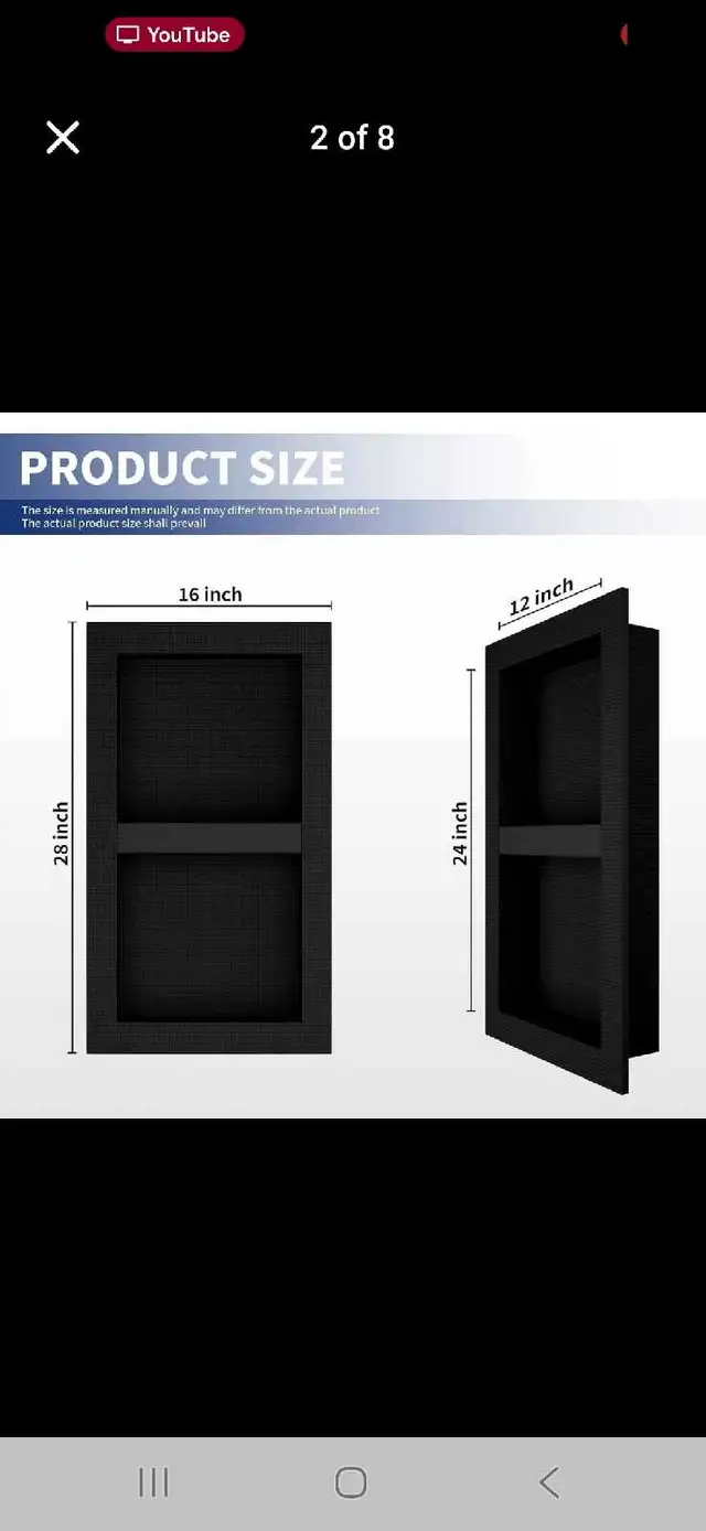 Waterproof Built-In Shower Niche with Adjustable Shelf — 306×608 in Plumbing, Sinks, Toilets & Showers in City of Montréal - Image 3