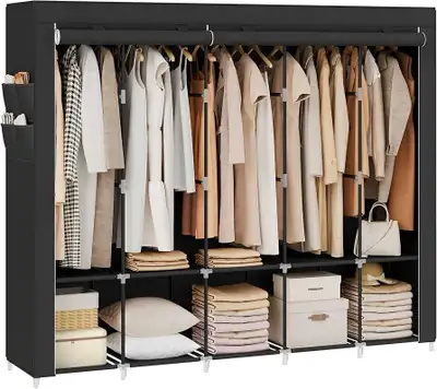 Portable Closet, Wardrobe Closet Organizer with Cover, 5 Hanging, View more