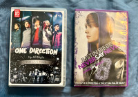 One Direction Up All Night/Justin Bieber Never Say Never $3 Each