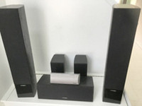 Denon surround sound amplifier:  Can power 7 speakers + has