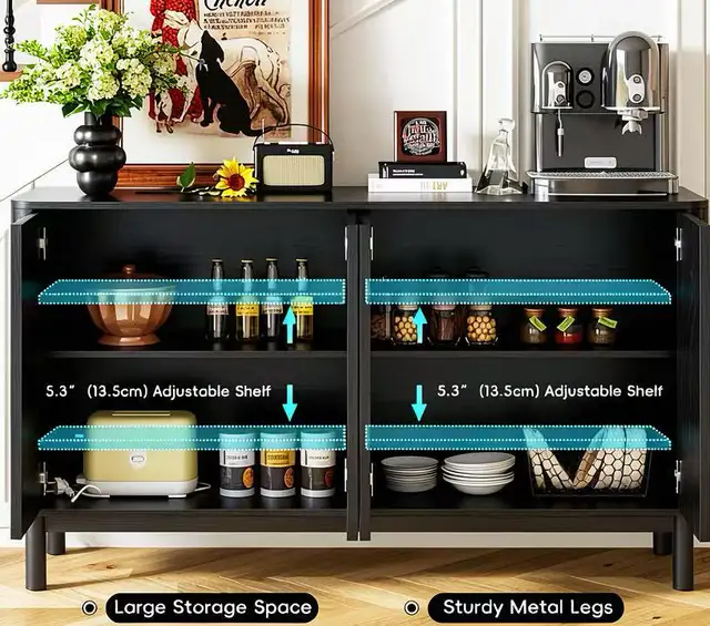Black Wood Sideboard，Entrance cabinet in TV Tables & Entertainment Units in Markham / York Region - Image 6