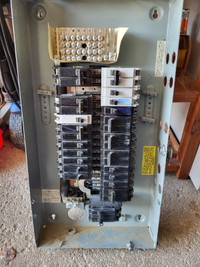 Used 100 Amp Service Panel c/w 100 Amp Main and Breakers