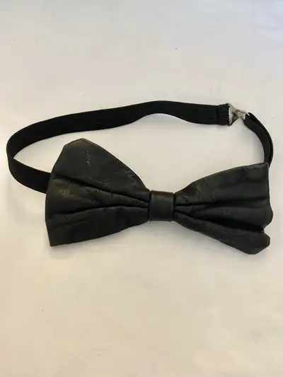 Vintage Leather Bow Tie, View more