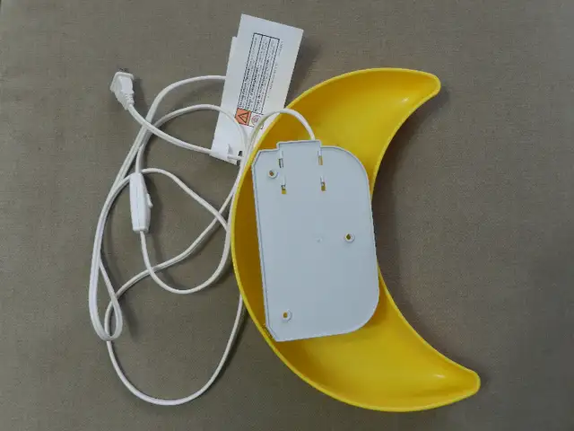 IKEA Yellow Crescent Moon Wall Mount Night Light for Kid Room in Indoor Lighting & Fans in Belleville - Image 3
