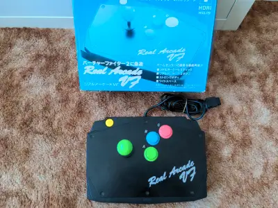 For sale Sega Saturn Hori Real Arcade VF Arcade Stick (HSS-09). Stick is in good condition, box is b...