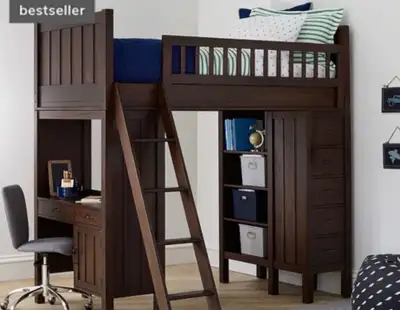 pottery barn bunk bed with desk/dresser, View more
