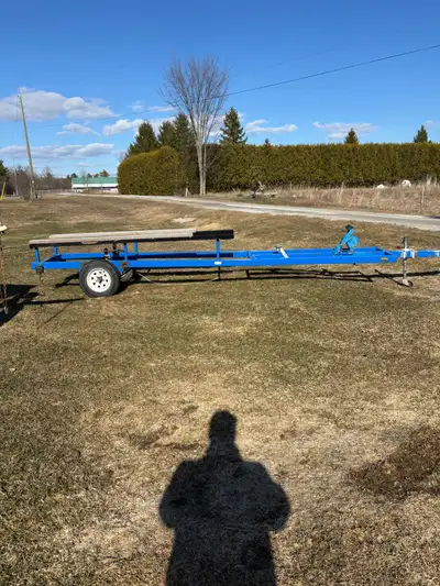 homemade pontoon trailer very solid tows well