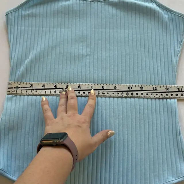 Zaful Light Blue Ribbed Racerback Cami Bodysuit Womens Size XL in Women's - Tops & Outerwear in Winnipeg - Image 9