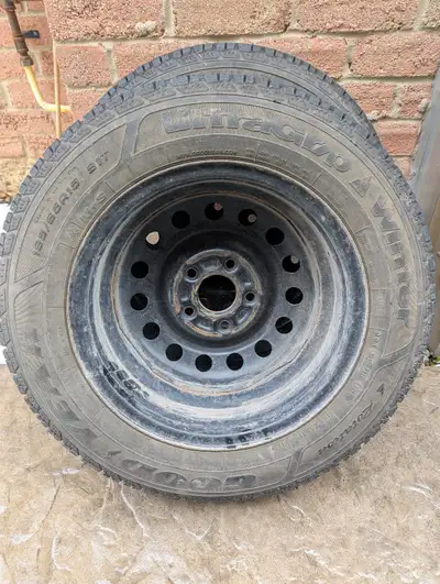 Used winter tires on steel rims. Some rust on the rims but overall they are in good condition. I wou...