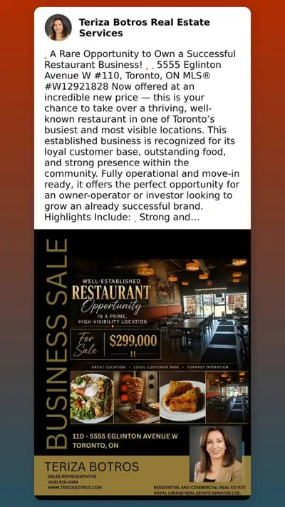 Well-established restaurant opportunity in a prime, high-visibility location. The restaurant is know...