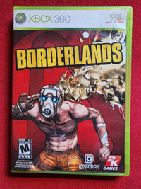 Xbox 360 "Borderlands" game disc in case