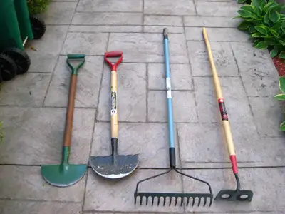 Garden Tools - Lawn Edgers, Bow Rake, Garden Hoe -see ad details, View more