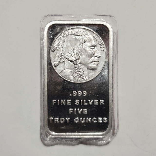 5 oz Buffalo Fine Silver Bar in Arts & Collectibles in Mississauga / Peel Region