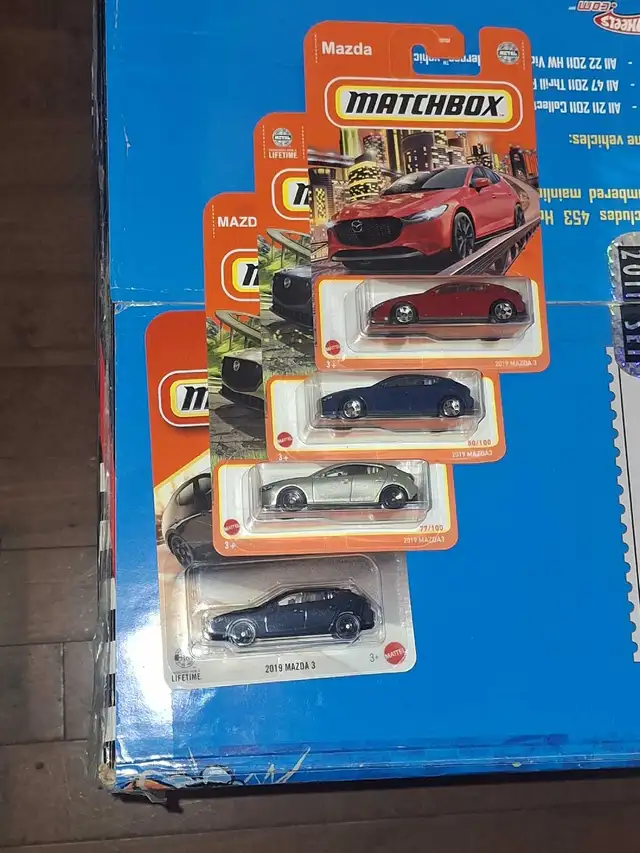 2019 Mazda 3 Matchbox lot of 4 variations 1/64 scale