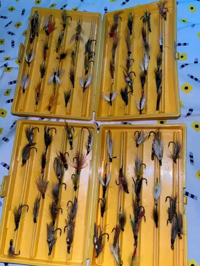 2 boxes of random flies
