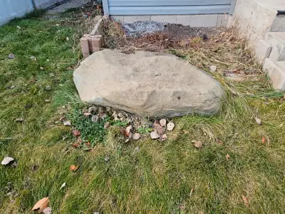 We have a large rock in our front yard. These cost hundreds of dollars. If you are a landscaping com...