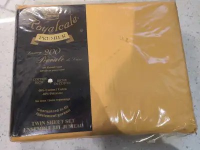 Royalcale Premium Twin Sheet Set, new yellow, View more