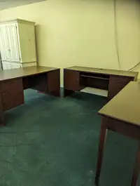 wood office furniture, filing, writing desk, computer station, h