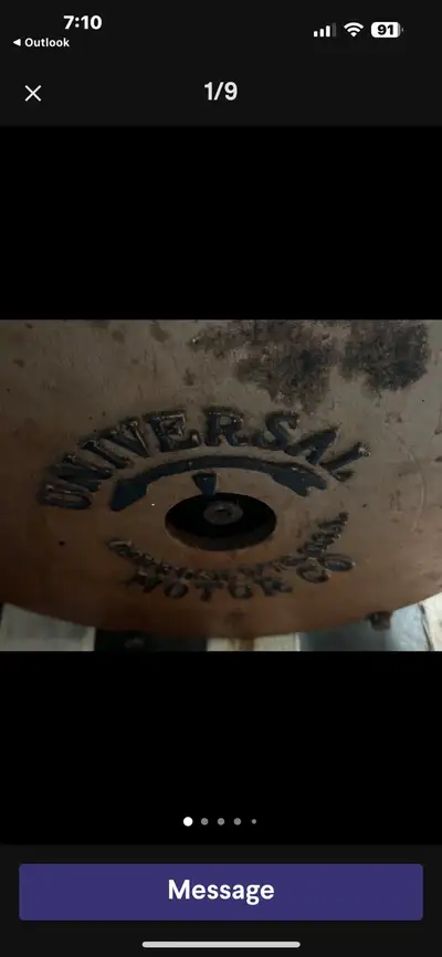 Complete running engine w/ gauge panel and gas tank . B.O.