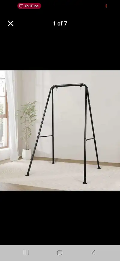 Heavy-Duty Metal Hammock Chair Stand – Foldable A-Frame (No Chai, View more