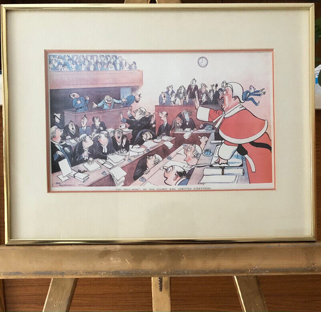 H.M. BATEMAN PRINT REPRO FROM 1923: "THE SPOIL SPORT.." Framed in Arts & Collectibles in Mississauga / Peel Region