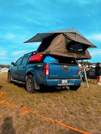 roof top tent and truck bed rack