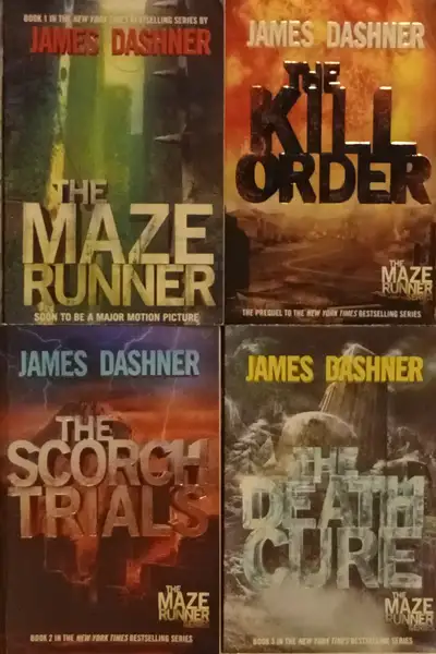 4 Books: The Maze Runner, Kill Order, Scorch Trials, Death Cure, View more