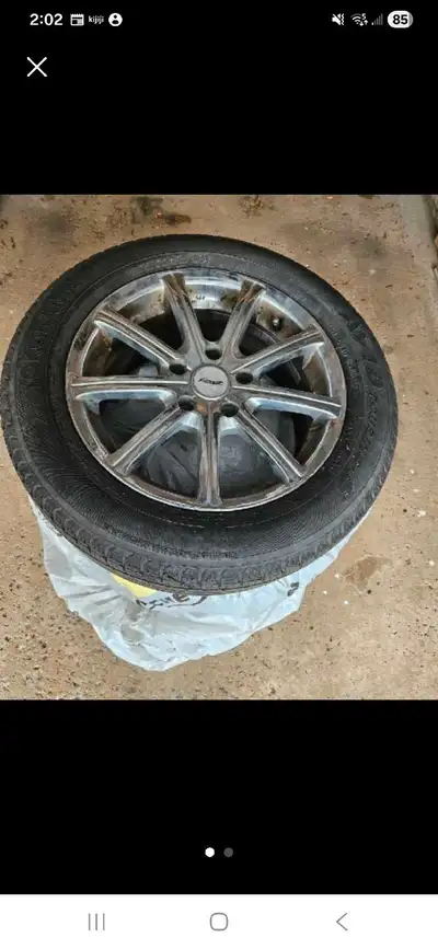 Selling Yokohama tires with Rims, 80-90% good.