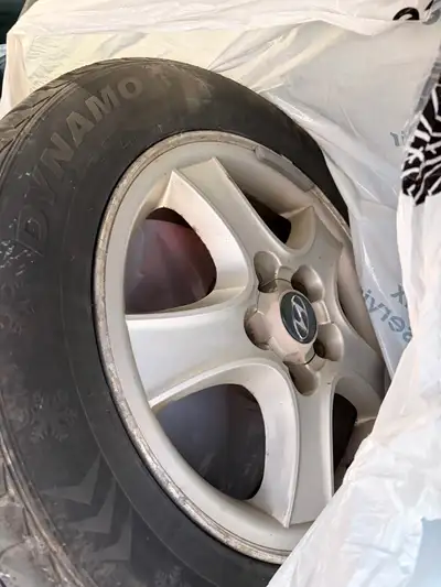 These are 16-inch alloy wheels with a 5x114.3 bolt pattern, complete with TPMS (Tire Pressure Monito...