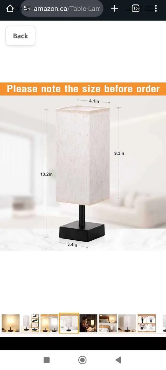 Table Lamp for Bedroom - Small Bedside Lamps for Nightstand, Min63611958998273121