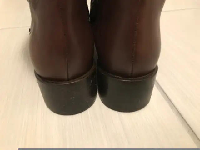 Luxurious Women’s Brown Leather Tall Prada Boots - Italy - 7.5 in Women's - Shoes in Oshawa / Durham Region - Image 6