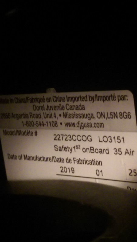 Safety 1st Onboard Air 35 Infant Car Seat in Strollers, Carriers & Car Seats in Ottawa - Image 4