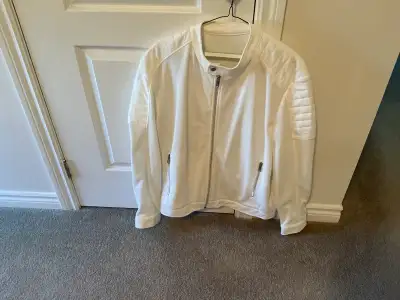 Men’s Zara White Quilted Moto Jacket, View more