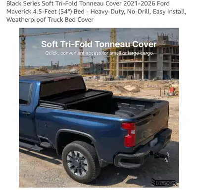 Couvre-caisse souple à triple pli, NEUF — jamais utilisé, encore dans sa boîte d'origine. Compatibil...