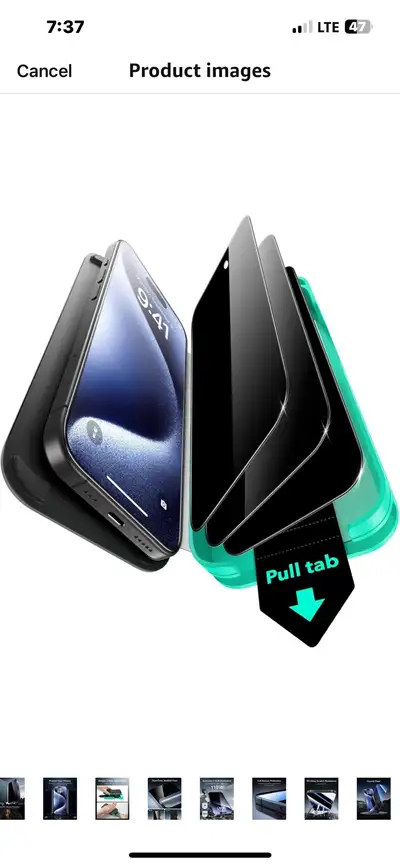 Tempered Glass for iPhone 15 Pro, Bubble and Dust Free,, View more