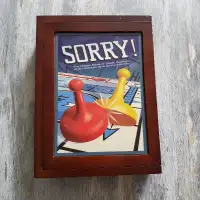 Vintage Sorry Game Collection Bookshelf Wood Box Edition 2010