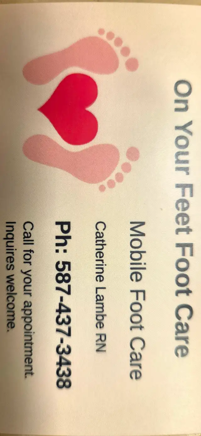 First appt Free. Nursing Footcare for those 55+. No obligations.