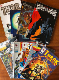 10 Graphic Novels Comics - BATMAN - THOR - Turok X-O and more