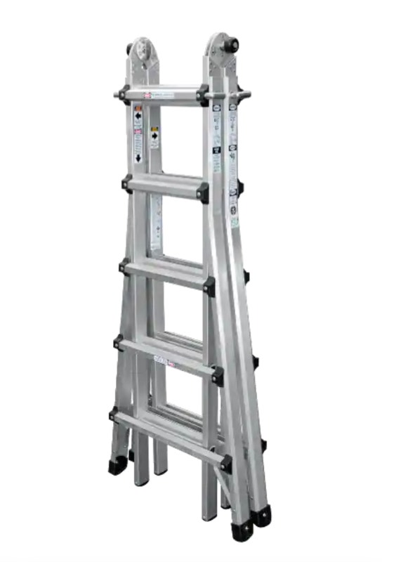 Mastercraft Grade 1A Aluminum MultiTask Ladder, 21ft, 300lb