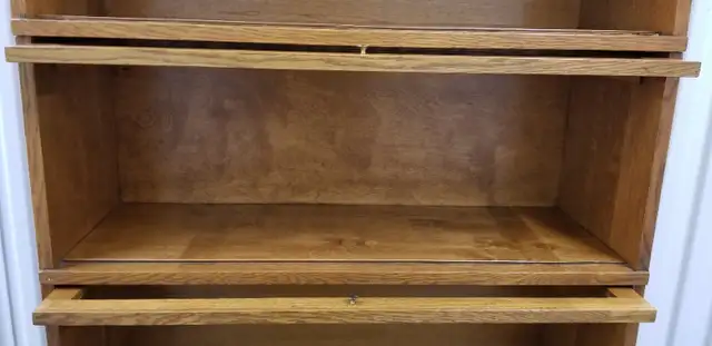 Antique Std Desk oak barrister bookcase 6 tiers 6 parts 3 doors in Bookcases & Shelving Units in Ottawa - Image 7