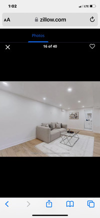 2 bedroom basement apartment for rent in Newmarket